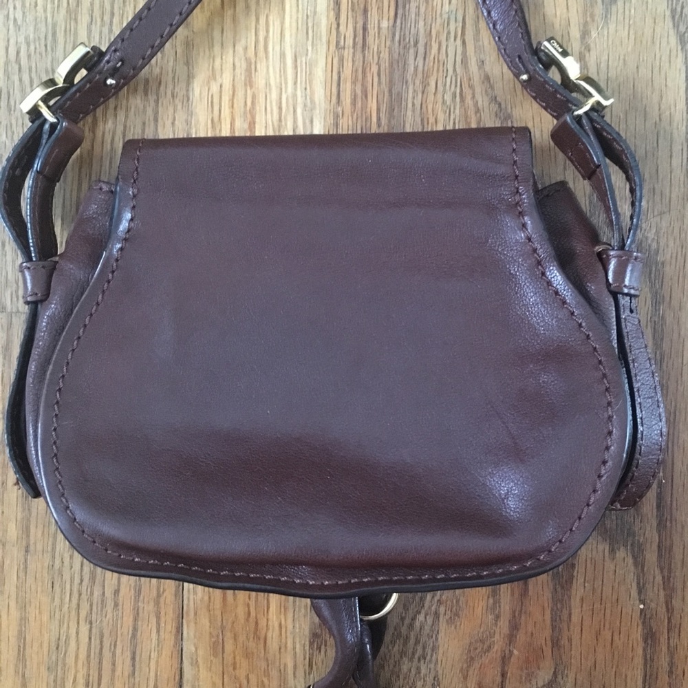 Chloe Mini Marcie Nude Crossbody Bag Tan Color - Picture 2 of 8